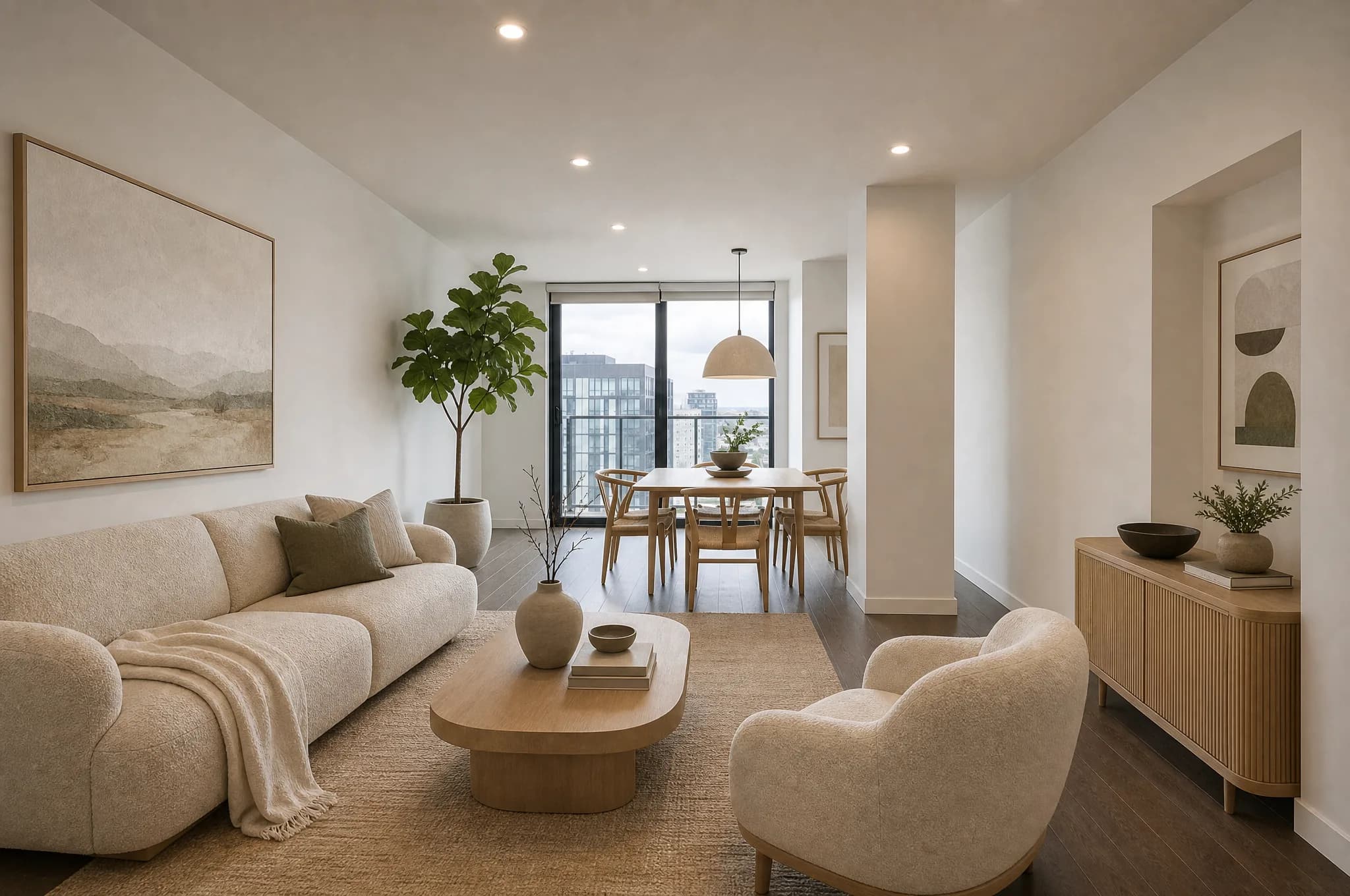 VS-03 first Agent Lens Organic Modern virtual staging output